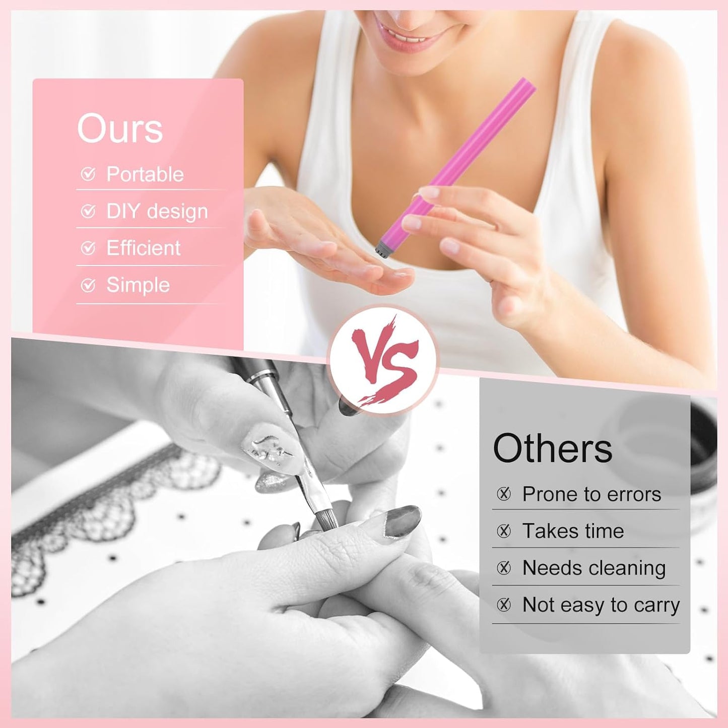 NailPix™ Bärbar Nagelkonstskrivare